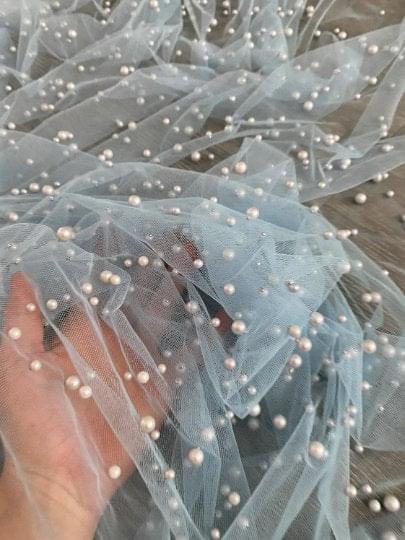 Pearl Tulle Baby Blue
