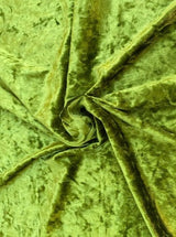 Stretch Crushed Velvet Olive