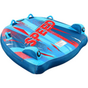 Towable Tube for Boating 1-2 Rider Inflatable Water Sports Tube with Heavy Duty 840D Nylon Cover, PVC Bladder, Padded Handles, Safety Air Valve, Bolster Fins for Lake & Ocean Boating
