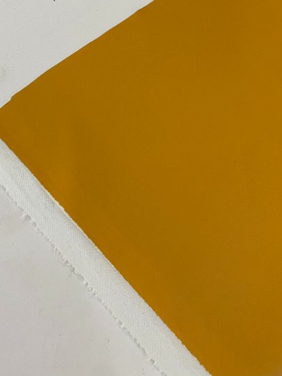 Stretch Faux Leather Mustard