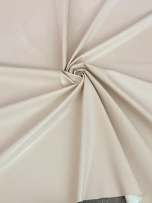 Beige Stretch Faux Leather