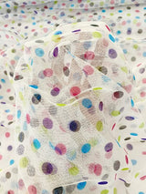 Printed Tulle Multicolor Polka Dot