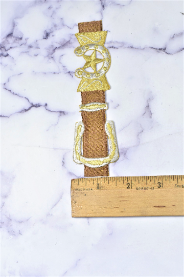 Embroidered Cowboy Applique Iron-On Star