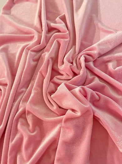 Stretch Velvet Princess Pink