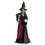 6 Ft Animated Talking Witch Halloween Decoration Light Up Face