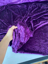 Stretch Crushed Velvet Purple