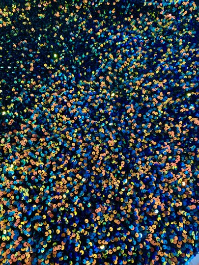 Stretch Sequin on Velvet Multicolor