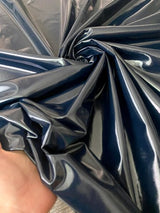 Navy Glossy Stretch Patent Leather Latex