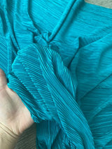 Stretch Knit Pleated Teal