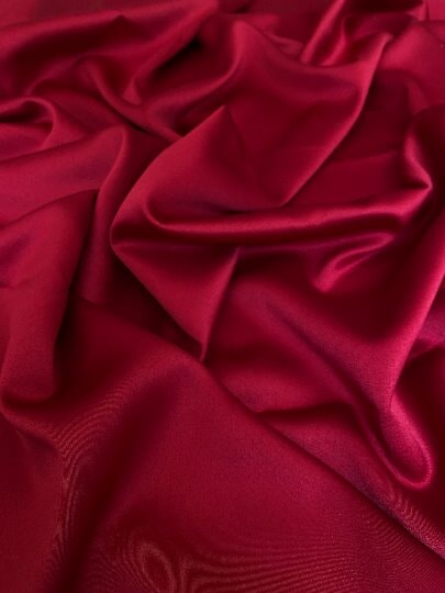 Stretch Crepe Back Satin Burgundy