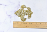 Rhinestone Applique Fleur De Los 3.5 x 4