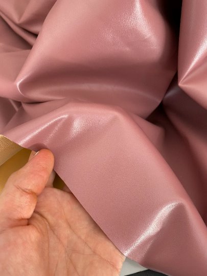Stretch Faux Leather Mauve