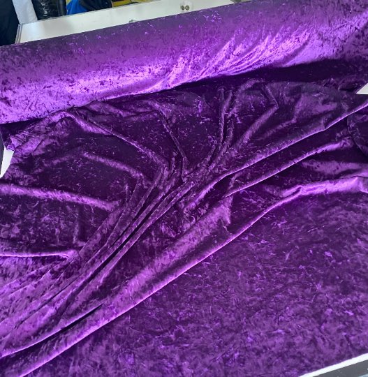 Stretch Crushed Velvet Purple
