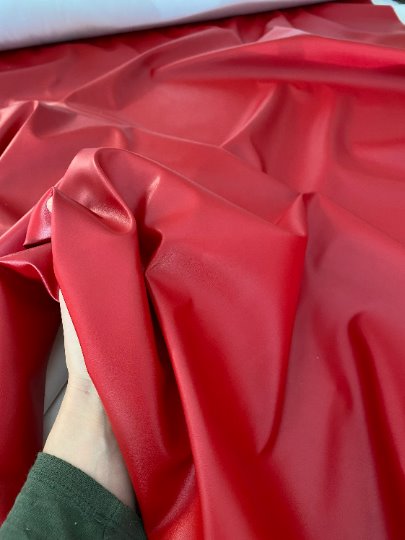 Red Stretch Faux Leather