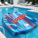 Towable Tube for Boating 1-2 Rider Inflatable Water Sports Tube with Heavy Duty 840D Nylon Cover, PVC Bladder, Padded Handles, Safety Air Valve, Bolster Fins for Lake & Ocean Boating