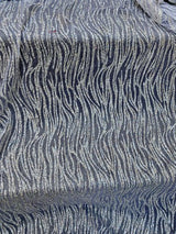 Glitter Lace Silver Wave Design