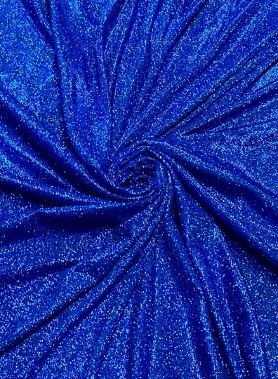 Royal Blue Stretch Lurex Jersey Knit