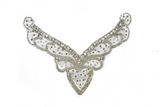 Rhinestone Iron-On Applique V-Shape 7.25 x 5.50