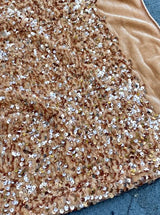 Rose Gold Sequin Velvet