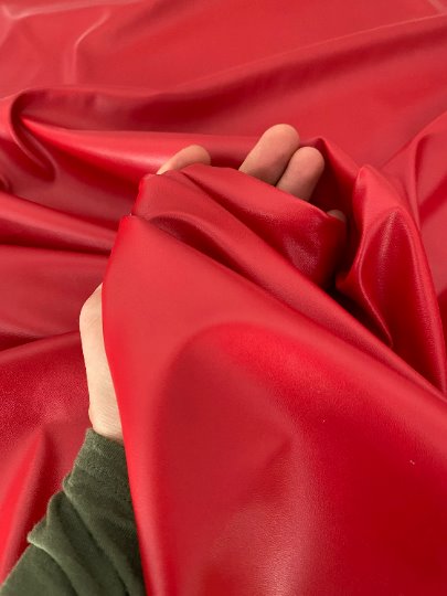 Red Stretch Faux Leather