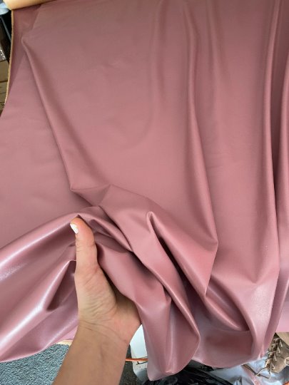 Stretch Faux Leather Mauve