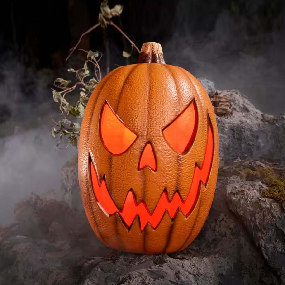 Light Up Jack O Lantern Finned Halloween Football