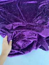 Stretch Crushed Velvet Purple