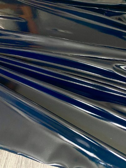 Navy Glossy Stretch Patent Leather Latex