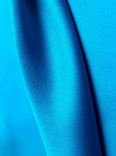 Turquoise Stretch Silk Satin