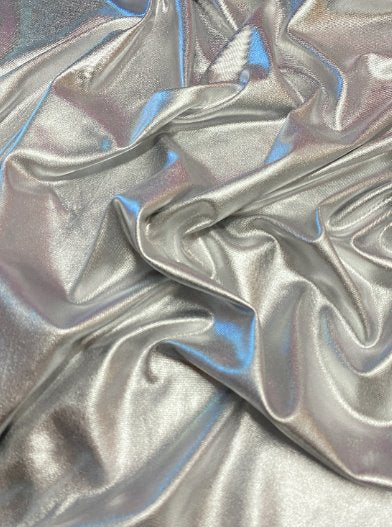 Shiny Silver Slinky Foiled Jersey