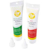 Wilton Green and Red Tube Icing Set, 8.5 oz. with tips