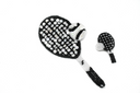 Embroidered Tennis Applique Black White Sequins Beads
