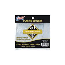 HB Heavy Duty Disposable Combo Cutlery 51 Pcs