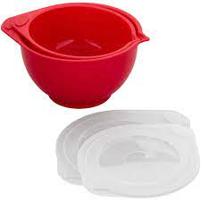 Wilton 2-Quart and 3-Quart Mixing Bowl Set with Lids – 4 Piece