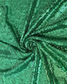Stretch Sequin on Mesh Green