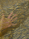 Gold Glitter Abstract Design Lace