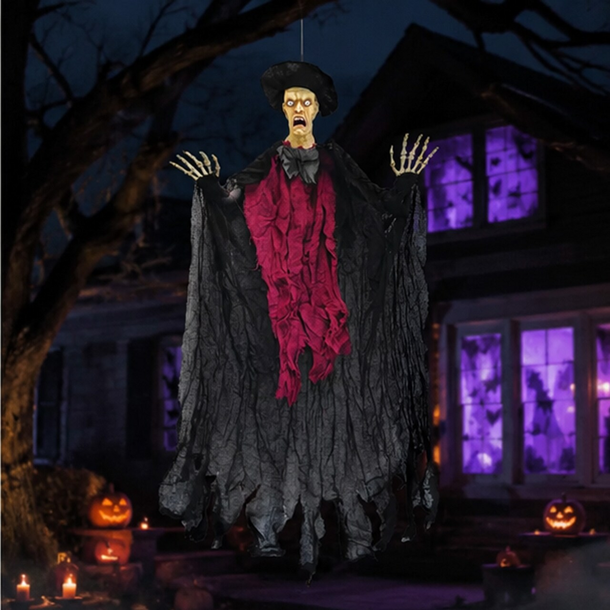 3 Ft Hanging Bowler Man Halloween Decoration