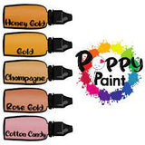 Poppy Paint Pearlescent Gold Kit – 5 Pack, 30 ml Bottles