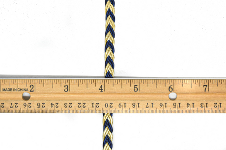 Braided Gimp Trim Metallic 1/4"