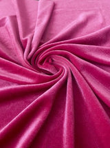 Stretch Velvet Hot Pink