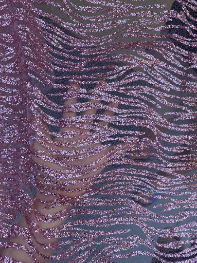 Glitter Lace Baby Pink