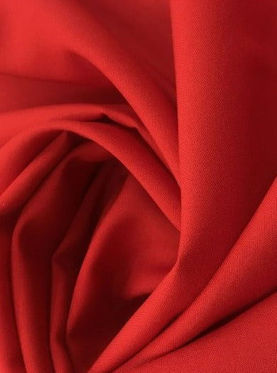 Poly Poplin Red