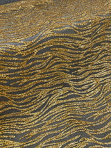 Gold Glitter Abstract Design Lace