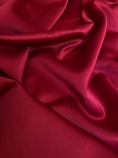 Stretch Crepe Back Satin Burgundy