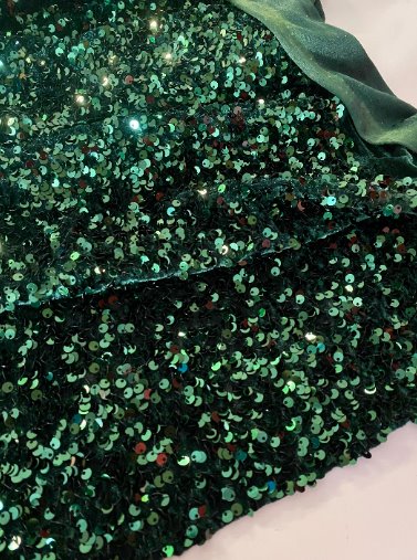 Hunter Green Sequin Velvet