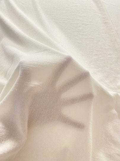 Cotton Gauze Ivory Crinkle