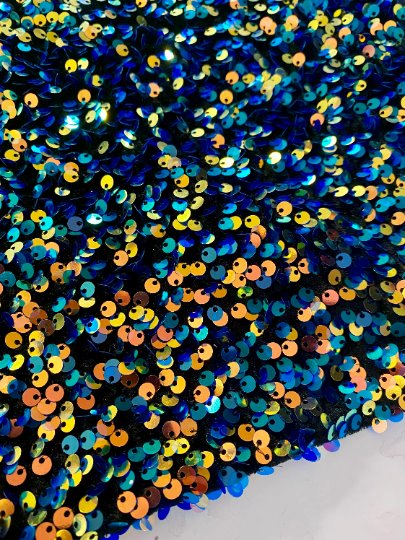 Stretch Sequin on Velvet Multicolor