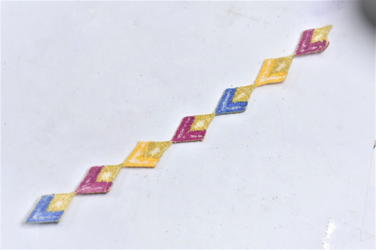 Embroidered Diamond Patch Applique 6 x 0.5