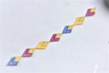 Embroidered Diamond Patch Applique 6 x 0.5