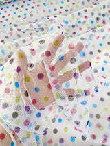 Printed Tulle Multicolor Polka Dot